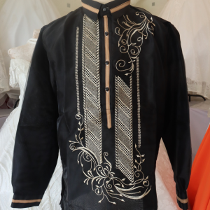 Black Monochromatic with Gold Embroidered by A14 Alliyah Cassandra