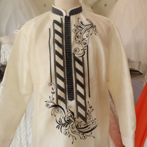 Black Embroidered Pina Org. by A14-Alliyah Cassandra