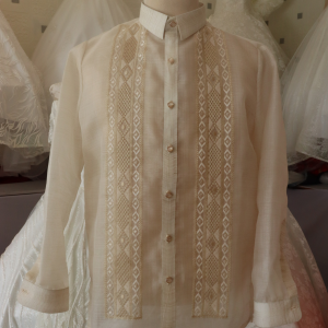 Pina Cocoon Embroidered Barong Full Open by A14- Alliyah Cassandra