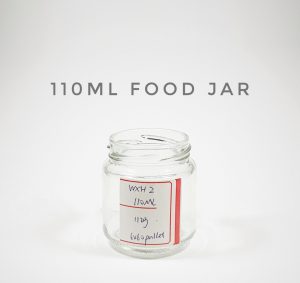 110ml Food Jar 53mm lug finish with caps