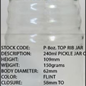 8oz Top Ribs 58mm lug cap finish