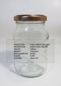 8oz Fancy Oval 58mm lug finish